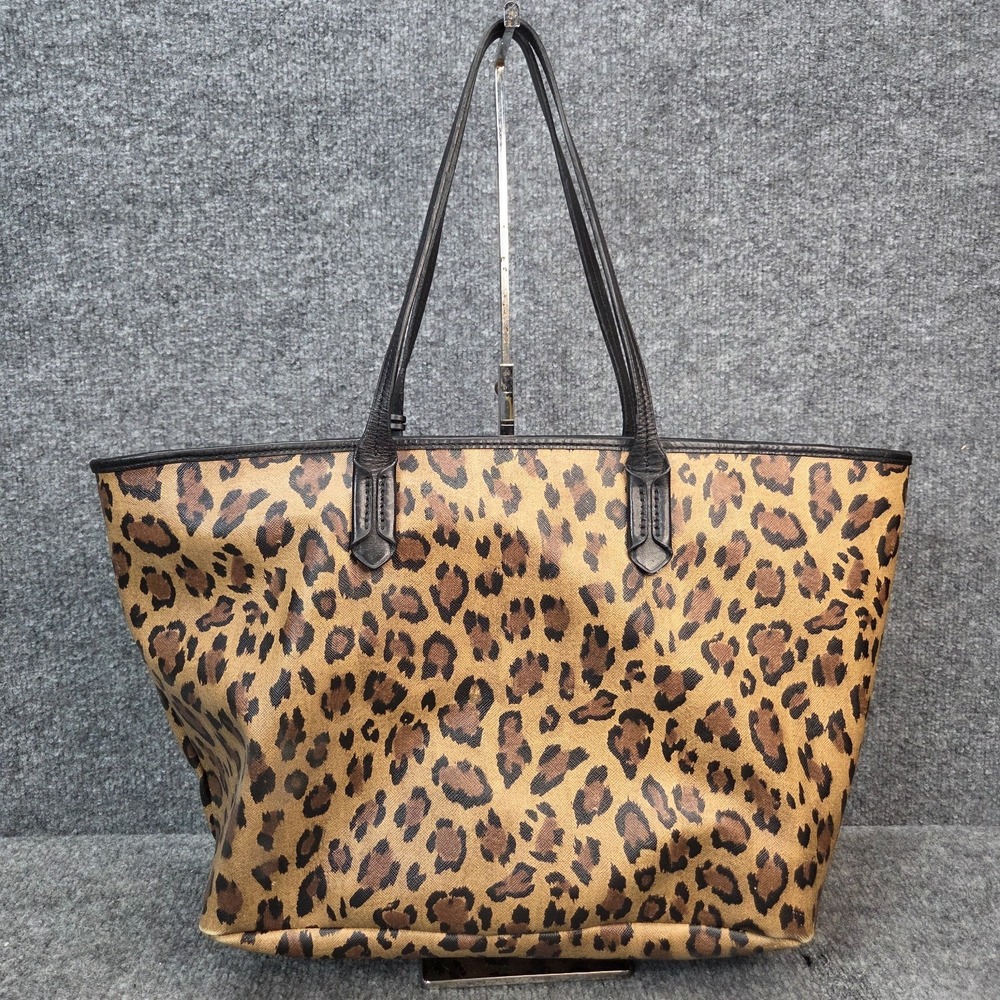 Lauren Ralph Lauren Caldwell Leopard Shopper Tote Bag Designer Handbag Purse - Picture 10 of 16